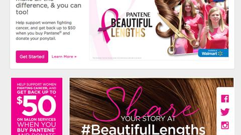 Pantene Walmart 'Beautiful Lengths' Website