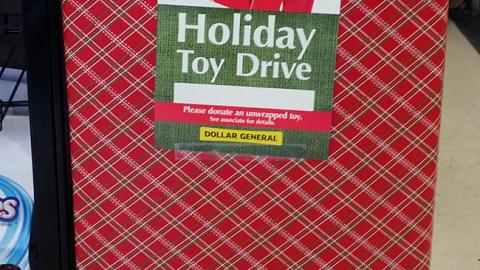 Dollar General 'Holiday Toy Drive' Dump Bin
