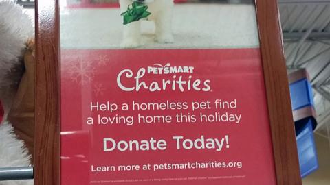 PetSmart Charities Holiday Checkout Sign