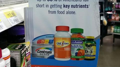Walmart Pharmacy 'Vitamins and Supplements' Shelf Talker