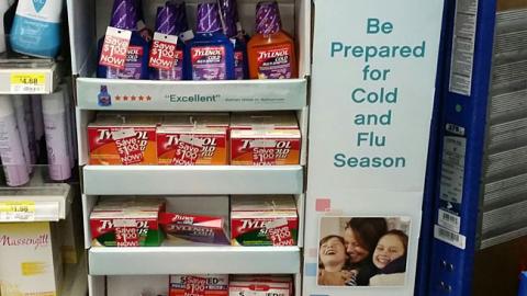 J&J Walmart 'Cold & Flu' Floorstand