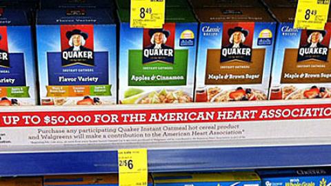 Quaker Walgreens 'American Heart Association' Shelf Tray