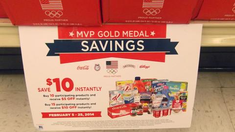 Food Lion 'Gold Medal Savings' Shelf Sign