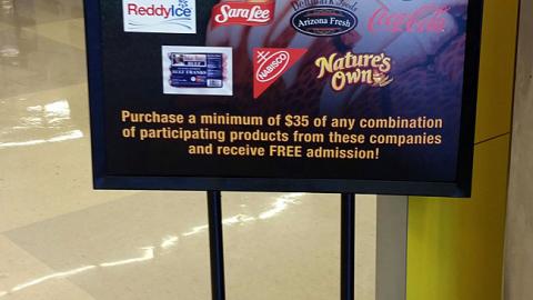 Fry's 'Ultimate Tailgate Experience' Stanchion Sign