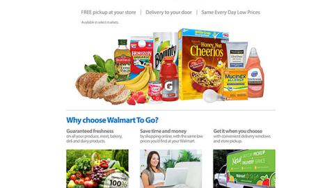 Walmart Grocery 'To Go' Website