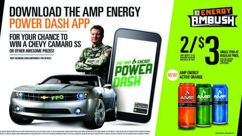 Amp Energy 7-Eleven 'PowerDash' Endcap Header