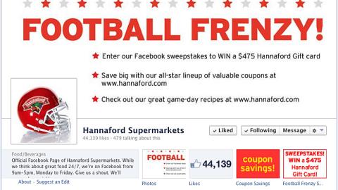 Hannaford 'Football Frenzy' Facebook Cover