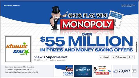 Shaw's 'Monopoly' Facebook Cover