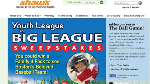 Shaw's 'Youth League to Big League' Carousel Ad