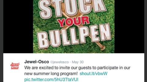 Jewel-Osco 'Stock Your Bullpen' Twitter Update