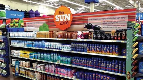 Walmart 'Sun Zone' Header Sign