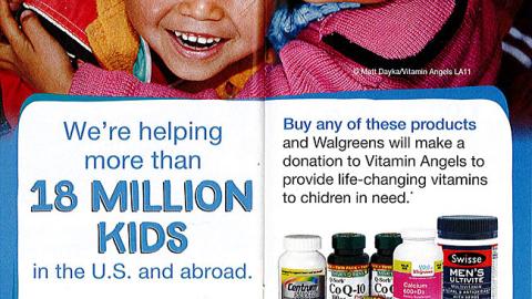 Walgreens 'Vitamin Angels' Coupon Book Feature