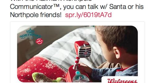 Walgreens Hallmark 'Northpole Communicator' Tweet