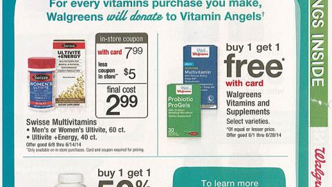 Walgreens 'Vitamin Angels' FSI