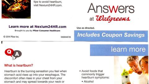 Nexium 24HR Walgreens Informational Brochure