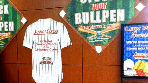 Jewel-Osco 'Stock Your Bullpen' Wall Sign