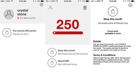 Target REDperks Mobile App Screens