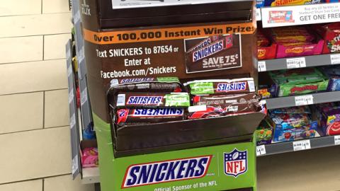 Snickers Super Bowl Floorstand 