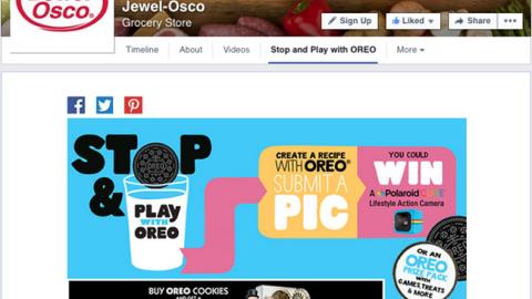 Jewel-Osco 'Stop & Play With Oreo' Facebook Tab