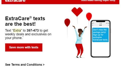 CVS 'ExtraCare Texts Are the Best' Email