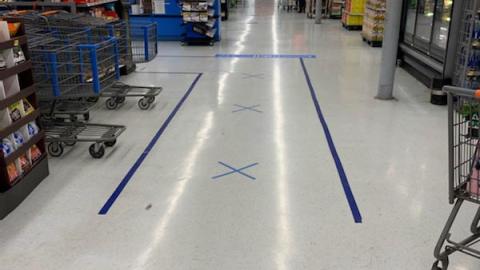 Walmart Social Distancing Checkout Floor Clings